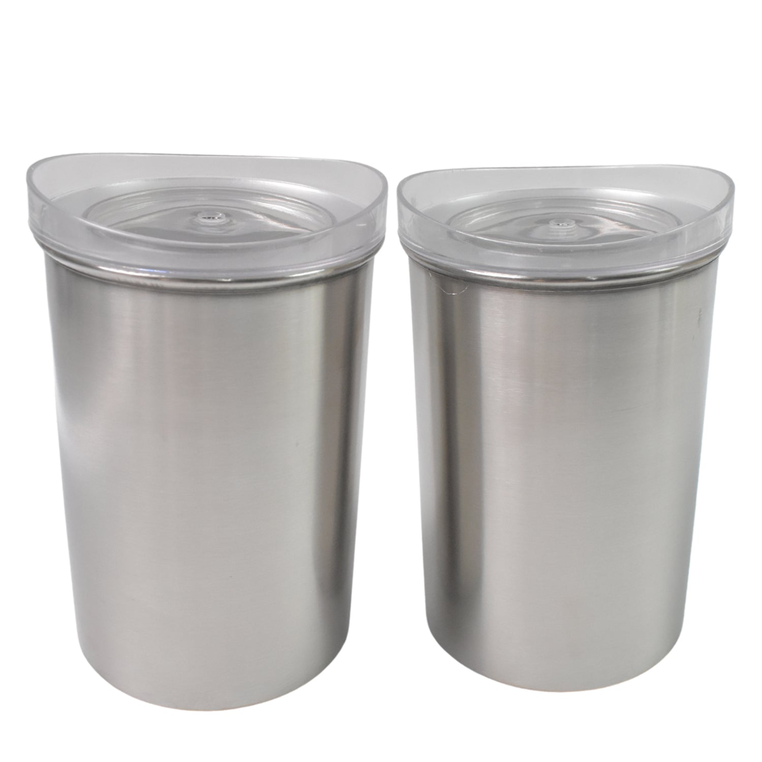 Multipurpose Stainless Steel Airtight Containers With See Through Lid (2 Pc Set  1000 Ml)