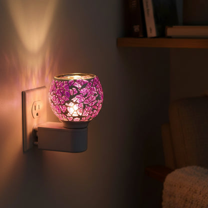 Premium Plug-in Mosaic Glass Aroma Diffuser  Night Lamp (1 Pc)