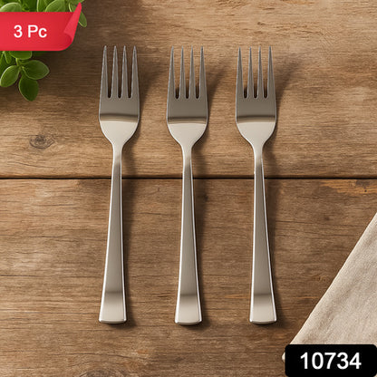 Premium Stainless Steel Dinner Fork - (3 Pc  Set)