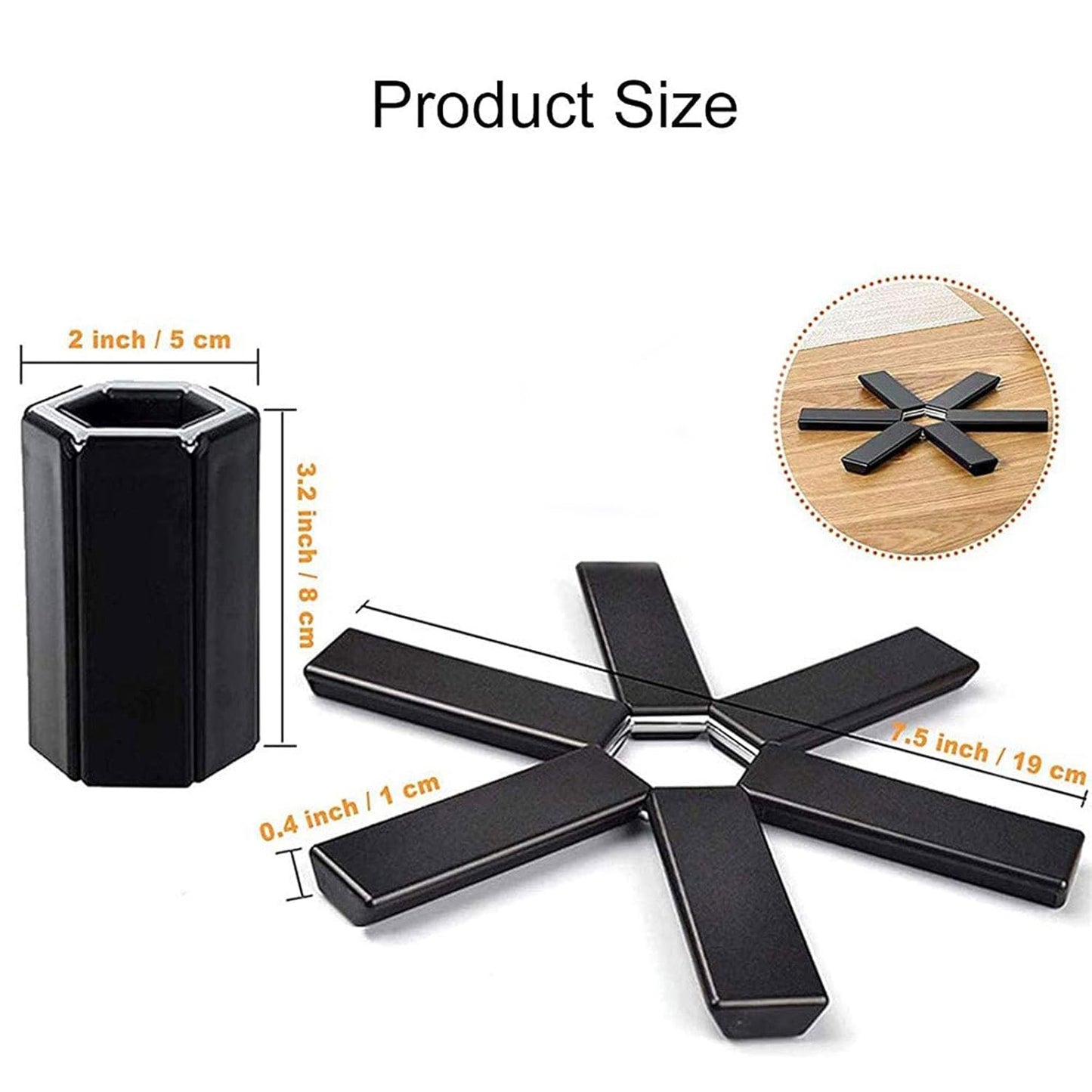 Folding Insulated Pad For Hot Pots - Foldable Trivet Mats (1 Pc)