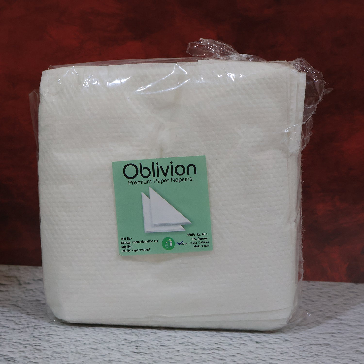 Soft  Absorbent Disposable Tissue Paper  Napkins Set (50 Pc)