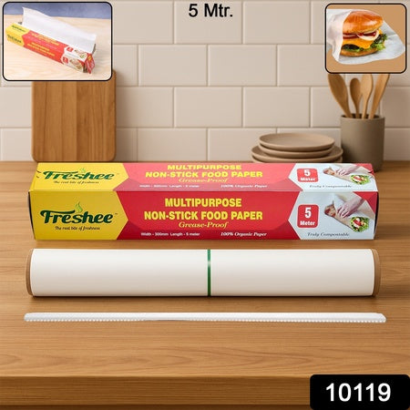 Freshee Multipurpose Grease-proof  Non-stick Food Paper Roll  300 Mm  5 Meter