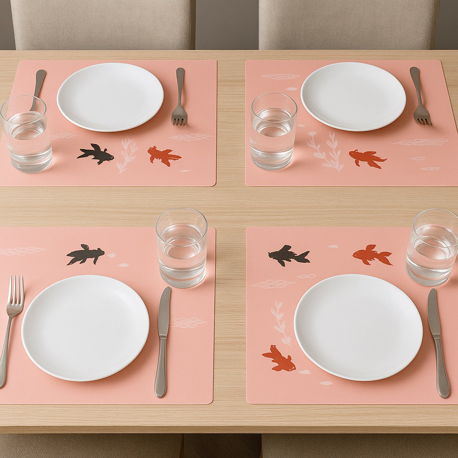 Decorative Dining Table Placemats With Elegant Design (4 Pc  45x35 Cm)