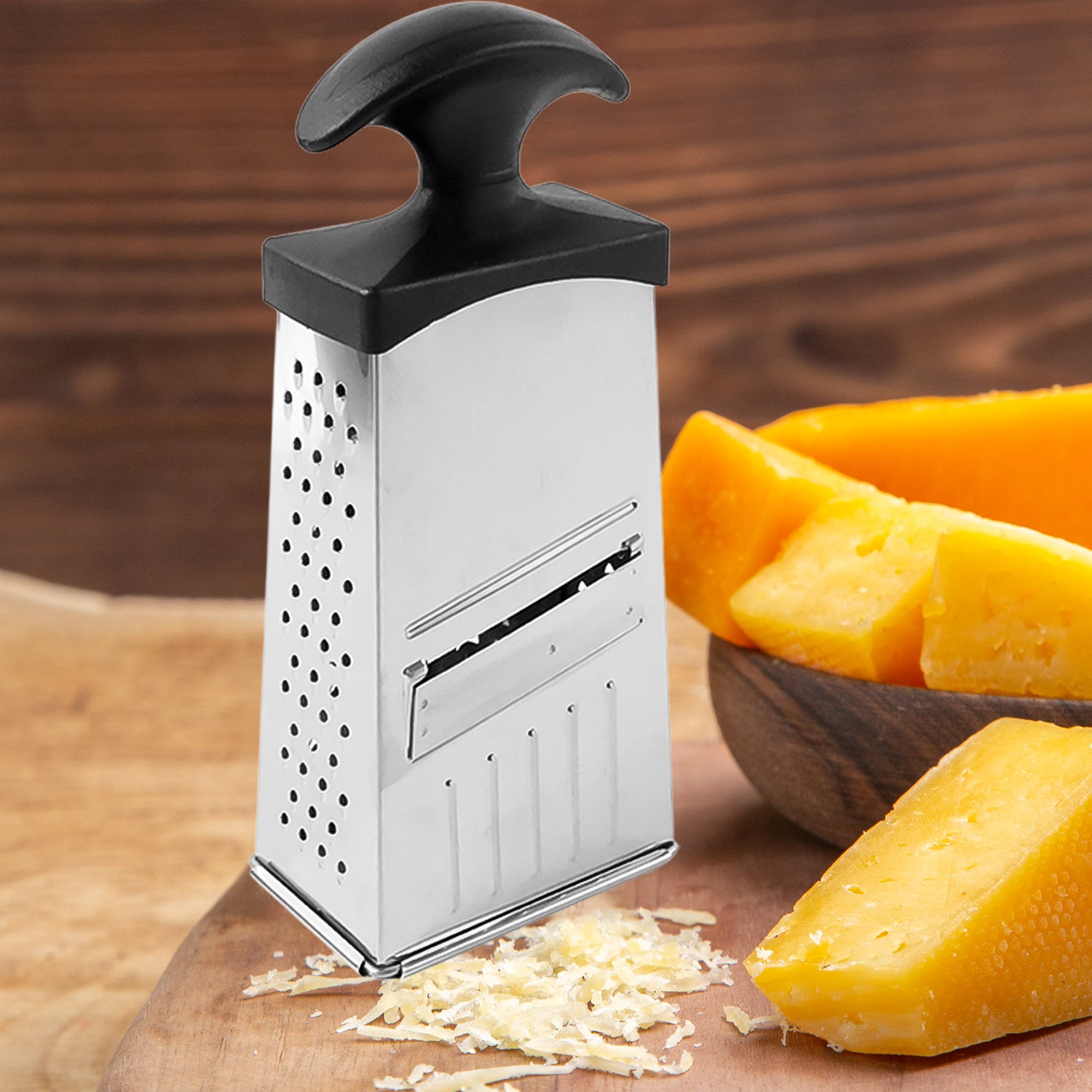 Apex Classic 4-in-1 Stainless Steel Grater  Slicer With Handle
