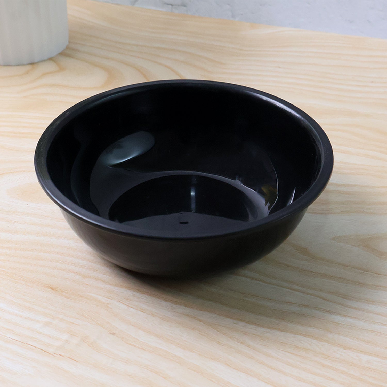 Plastic 6 Inch Black Round Deep Serving Bowl (1 Pc)