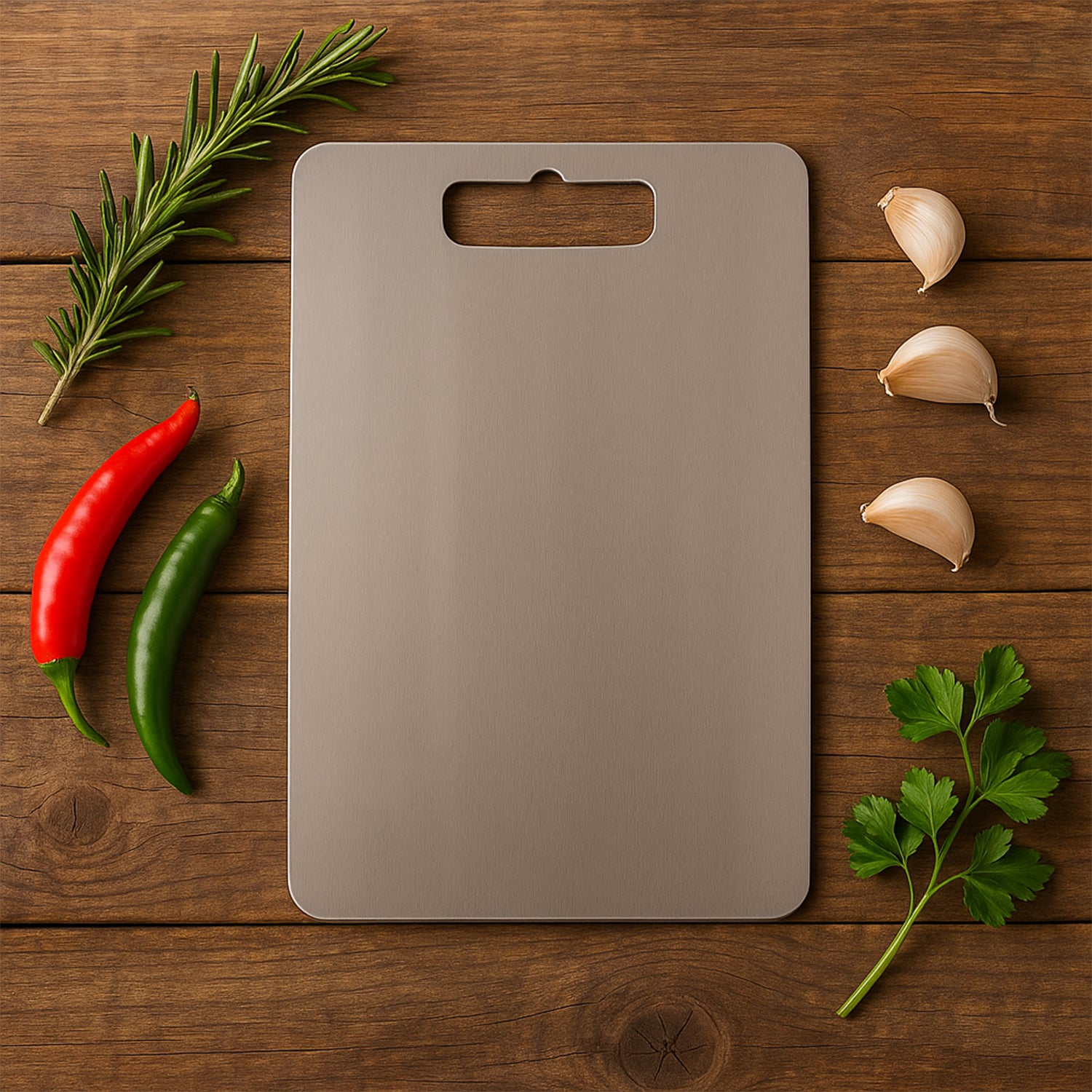 Apex Stainless Steel Multipurpose Small Chopping Cutting Board (210x320mm  1 Pc)