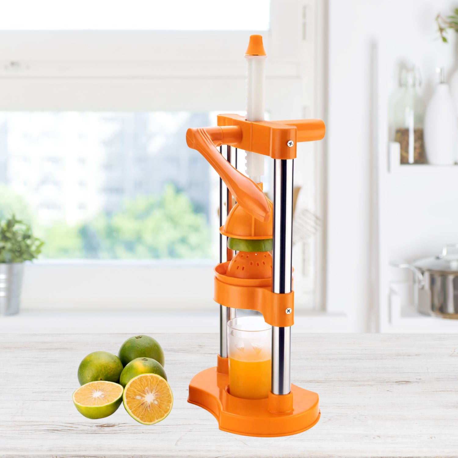 7128 Hand Pressure Juicer Manual Cold Press Juice Machine Instant Make Juice Squeezer Fruits Juicer Juice Maker Orange Juice Extractor For Fruits  Vegetables Orange