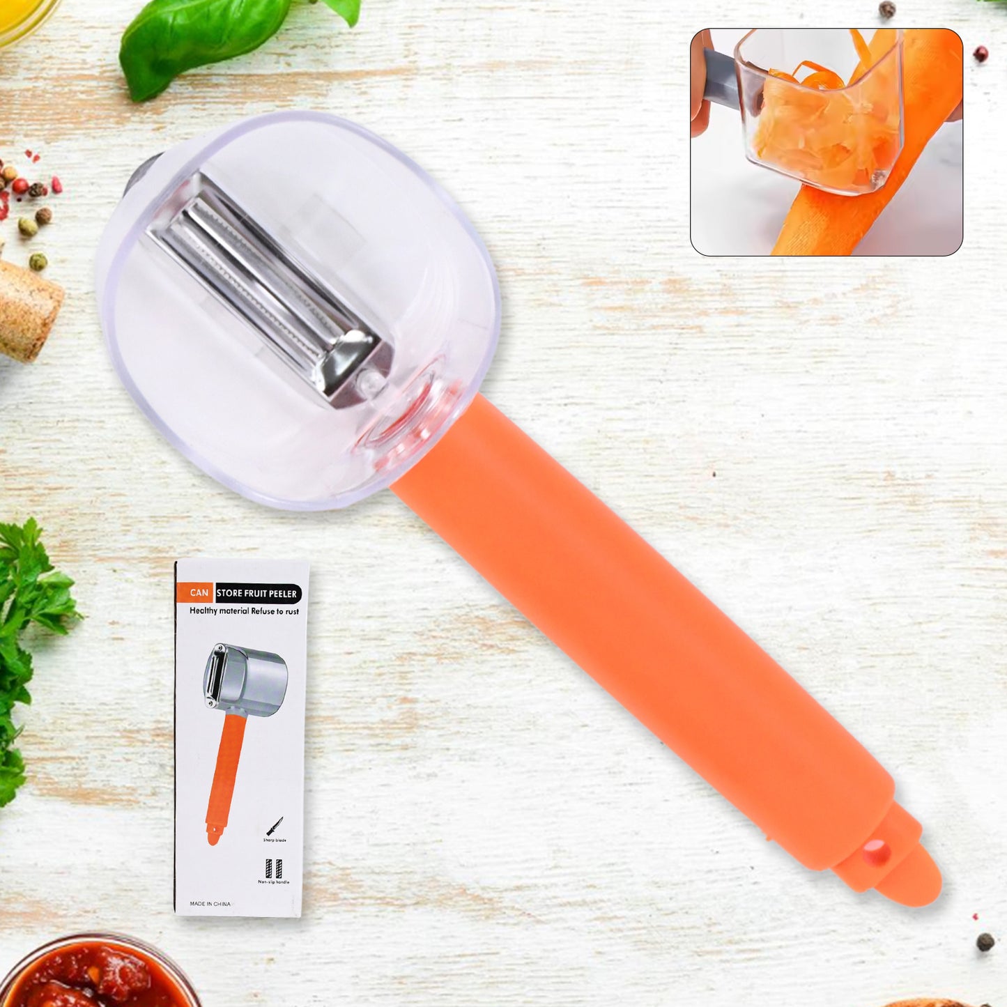 2882 Home Kitchen Cooking Tools Peeler With Container Stainless Steel Carrot Cucumber Apple Super Fruit Vegetable Peeler