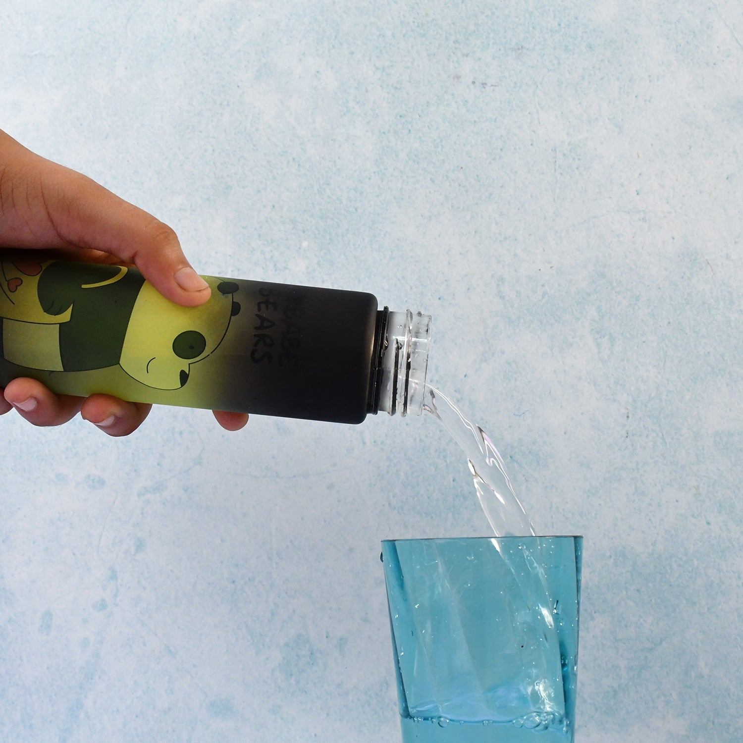 Cute Cartoon Printed Plastic Water Bottle (300 Ml  1 Pc)