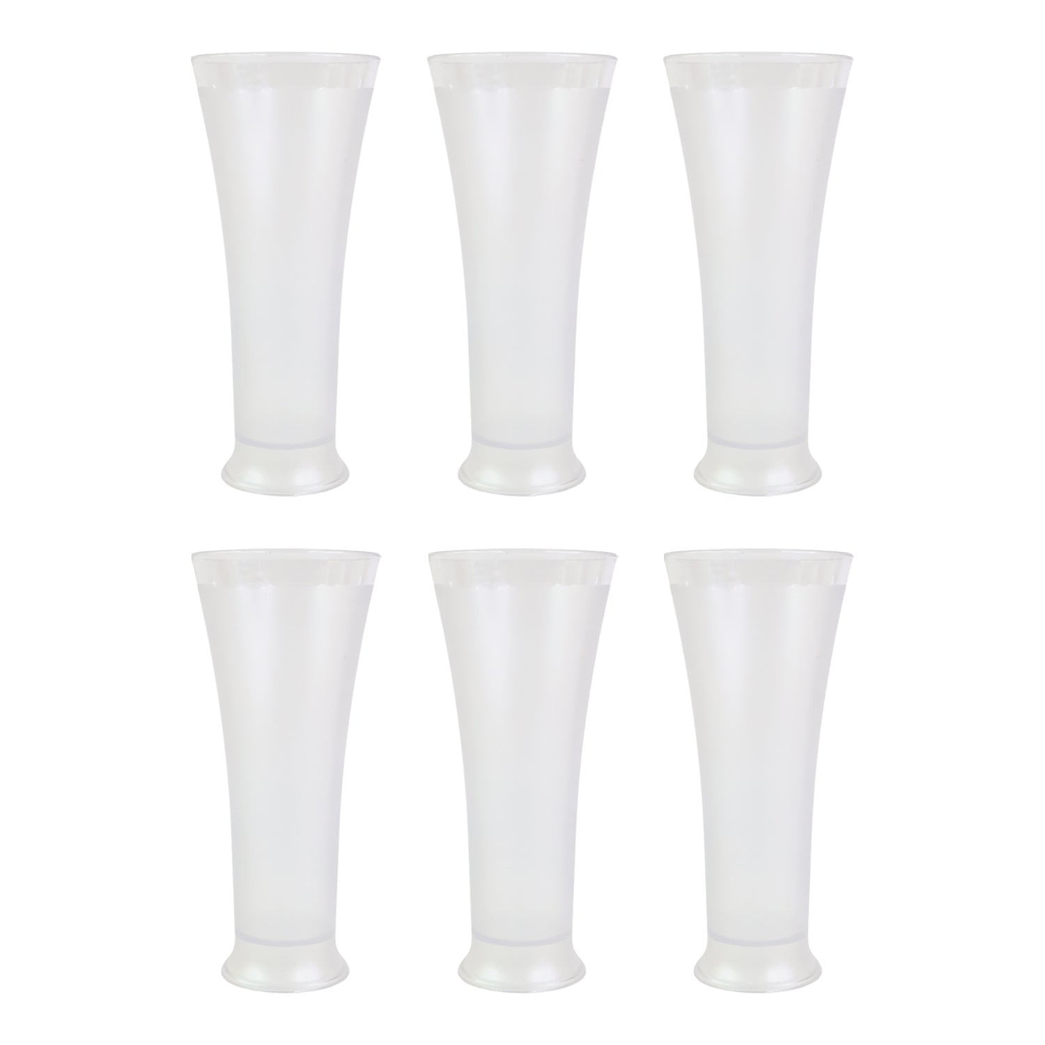 Supermom Plastic Faluda Matt Glass Set (300ml  6 Pc)