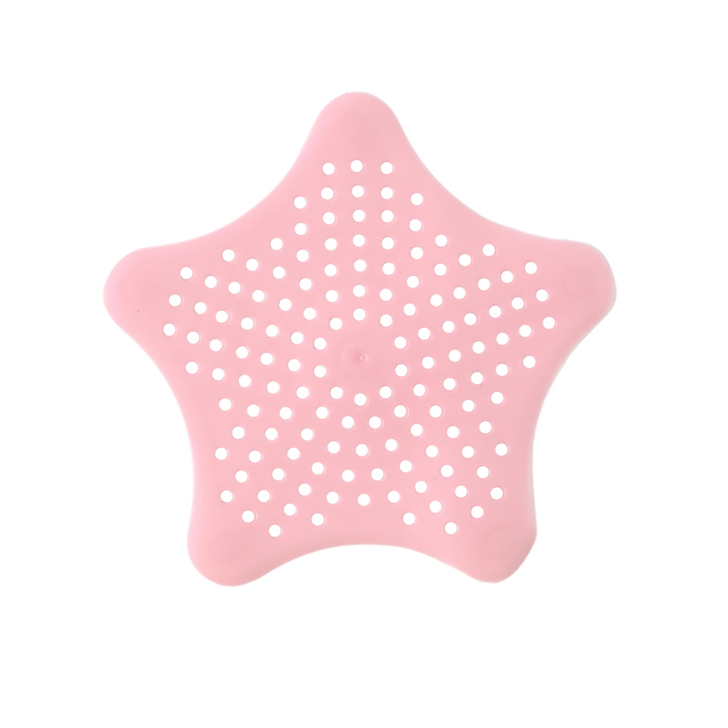 Baby Pink Silicone Star Shaped Sink Filter Bathroom Hair Catcher Drain Strainers For Basin