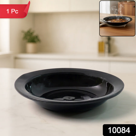 Premium Deep Black Curry Soup Serving Bowl (1 Pc)