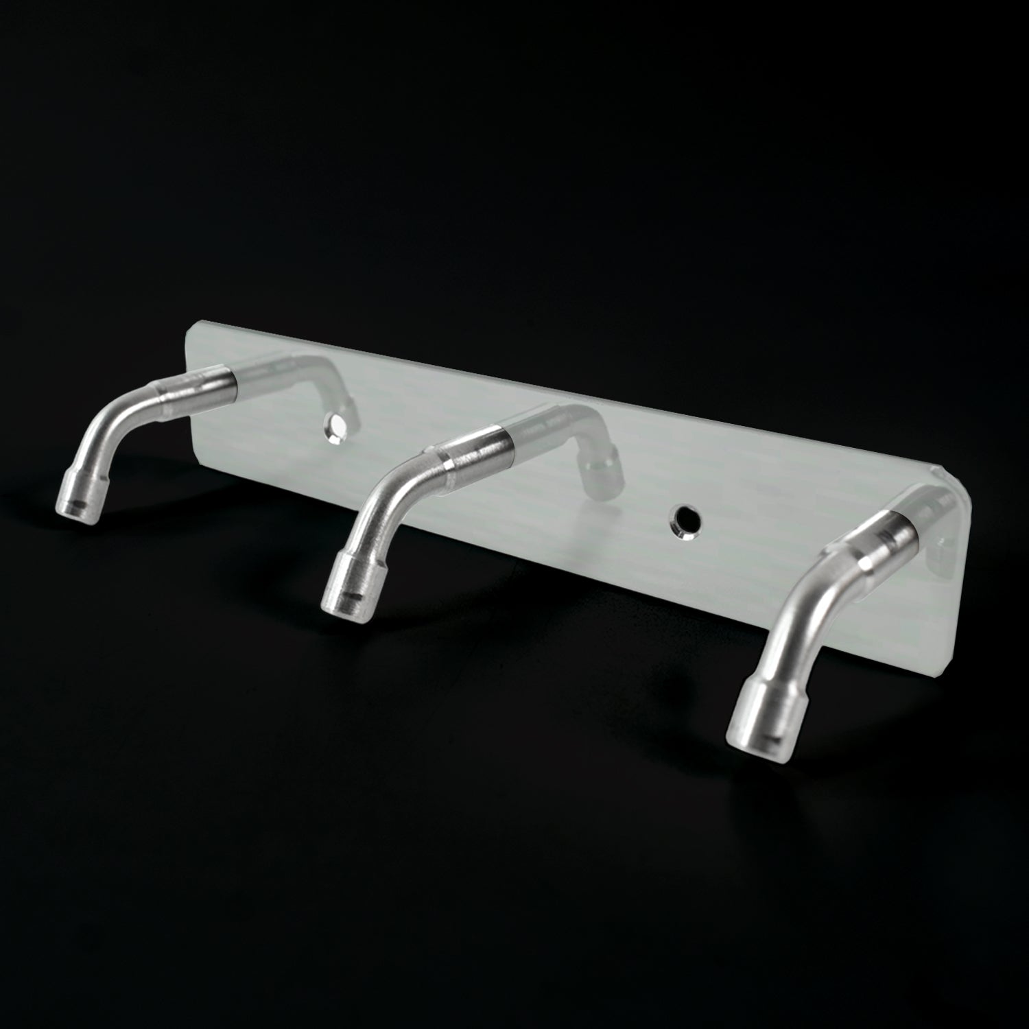Stainless Steel Wall Mounted Coat 3 Hook Rack (14x3  1 Pc)