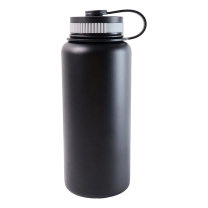 Black Stainless Steel Double Wall Vacuum-insulated Drink Water Bottle (1000 Ml)