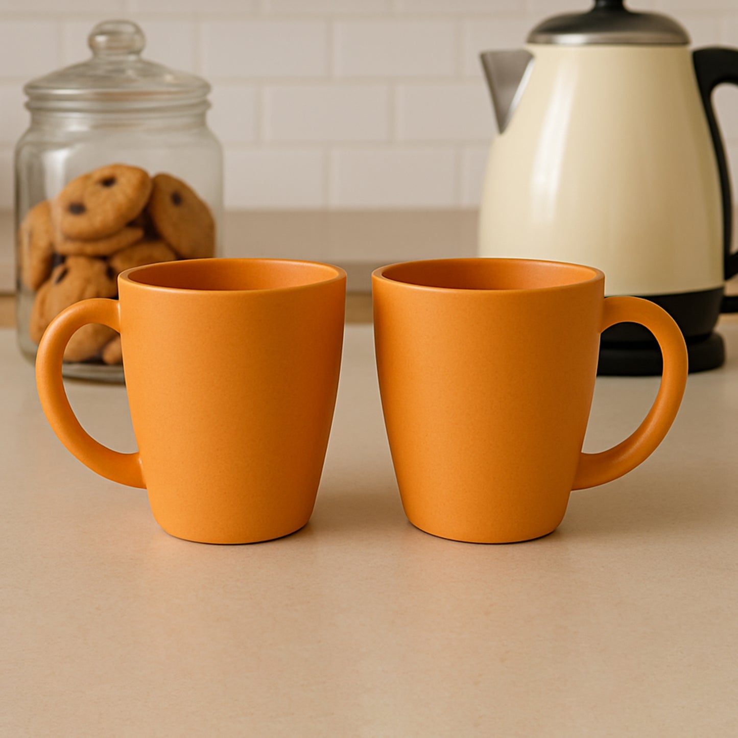 Konvex Premium Coffee And Tea Mugs (2 Pc  350ml)