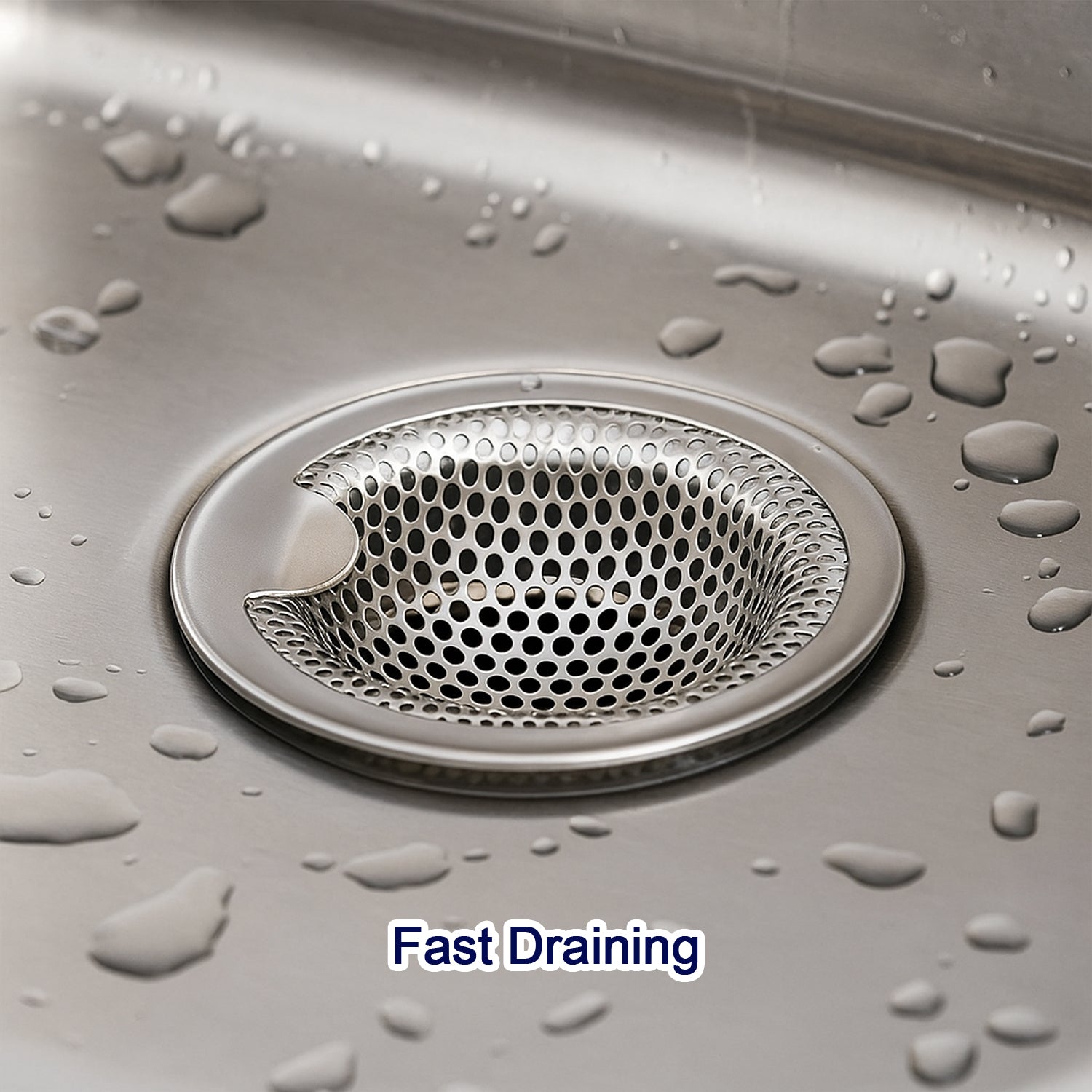 Stainless Steel Kitchen Sink Drain Strainer  Stopper (Medium  1 Pc)