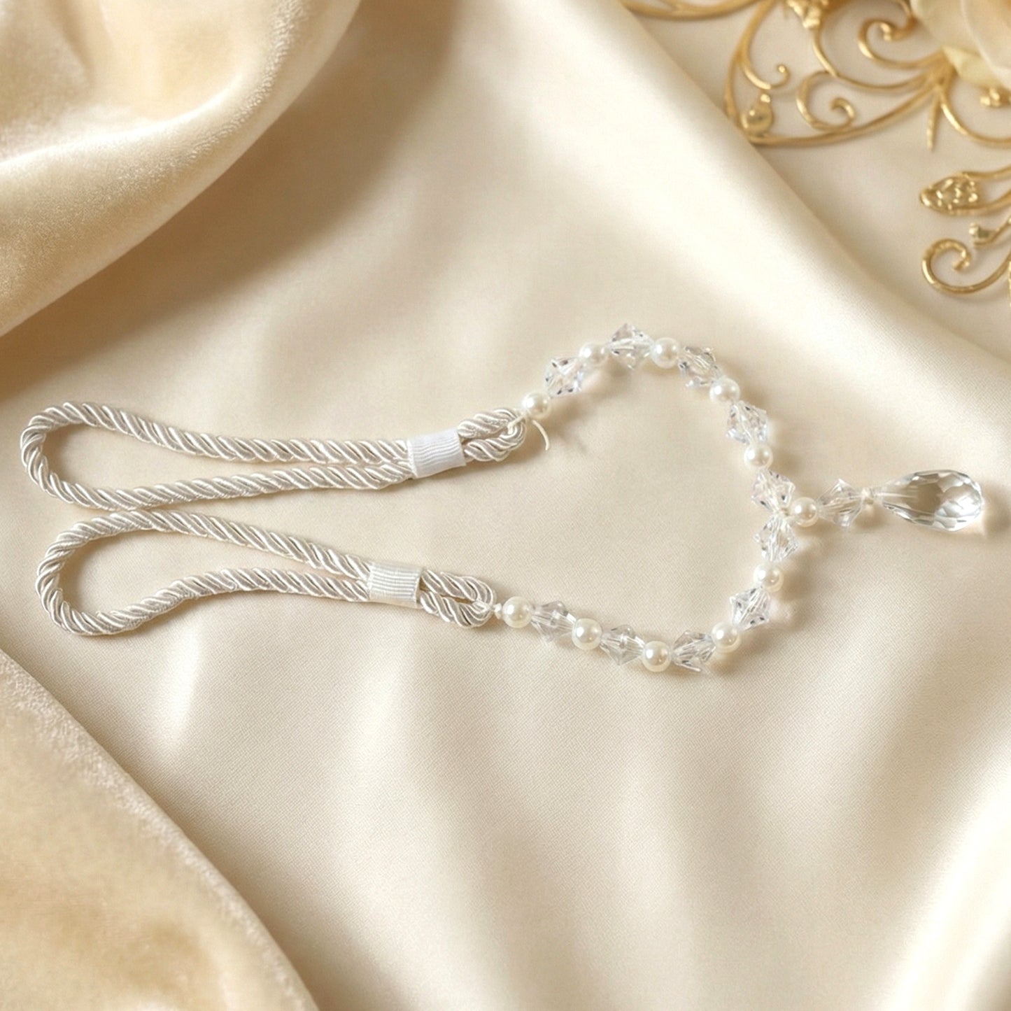 Luxury Crystal Beaded Curtain Tieback (1 Pc)