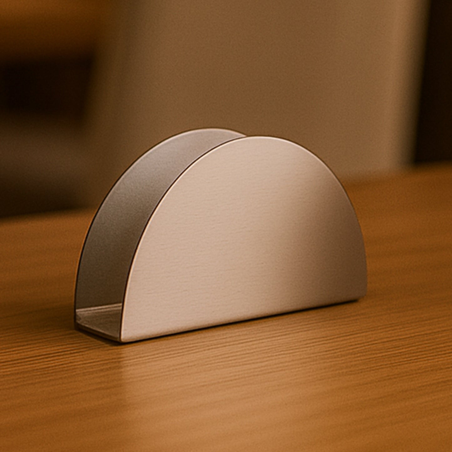Stainless Steel Half-moon Shaped Tissue Paper Napkin Holder Stand (1 Pc)