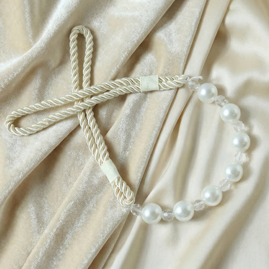 Elegant Pearl Beaded Curtain Tieback (1 Pc)