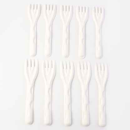 Compostable Bagasse Fork  10 Pcs Pack
