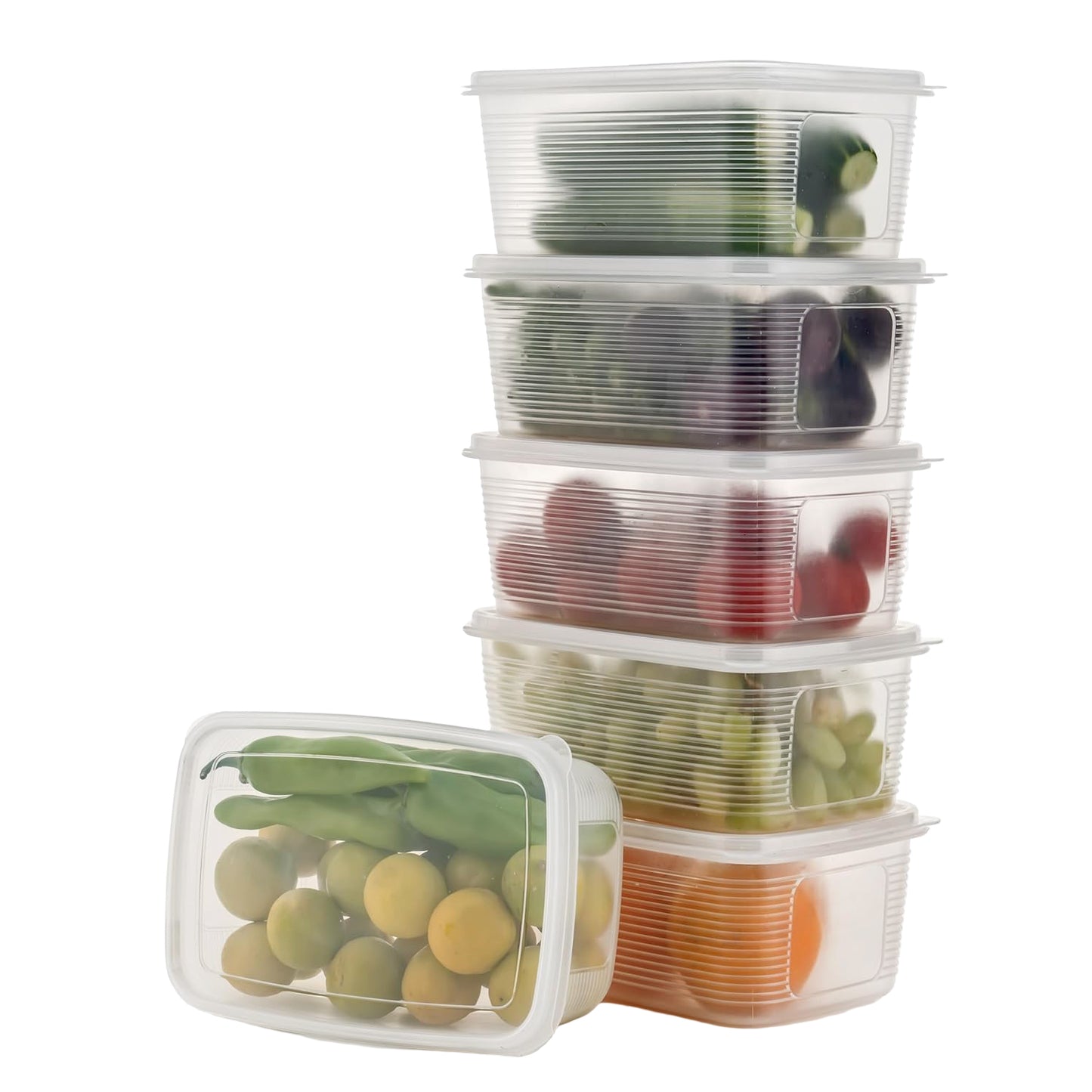 6 Pcs Multipurpose Plastic Food Storage Container Set